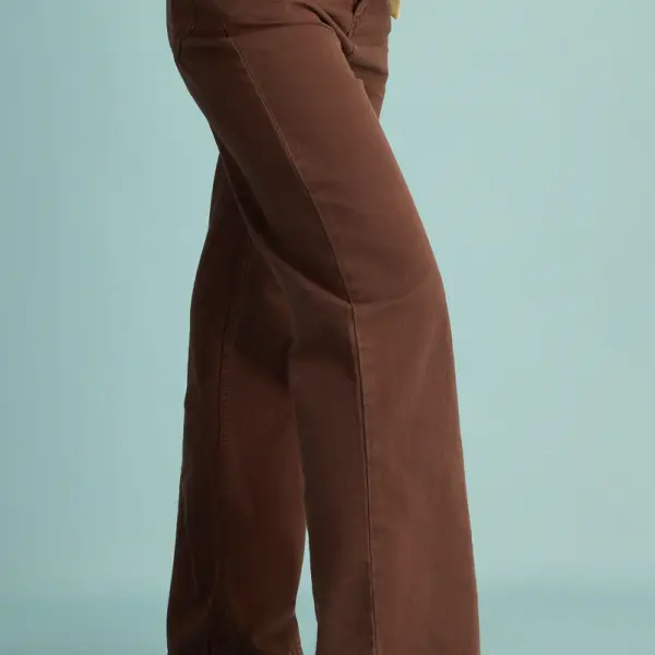 rustic brown women's straight jeans