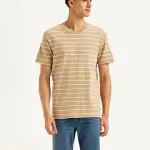 Men's Striped Slim Fit Linen T-shirt