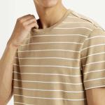 Men's Striped Slim Fit Linen T-shirt