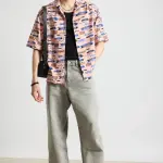 fishes printed men's resort shirt