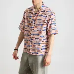 fishes printed men's resort shirt
