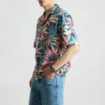 floppy printed men's resort shirt
