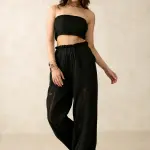 100% Cotton Regular Paperbag Waist Pants