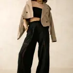 100% Cotton Regular Paperbag Waist Pants