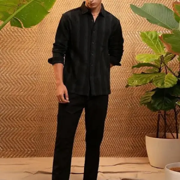 Men's Striped Casual Shirt