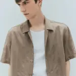 Regular Fit Textured-weave Resort Shirt