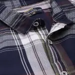 Men's Checkered Casual Blue Shirt