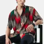 Men's Abstract Regular Fit Shirt