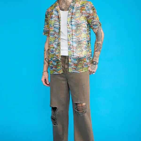 comicon men's mesh shirt