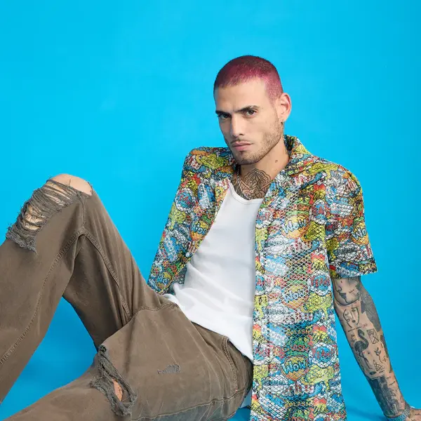 comicon men's mesh shirt