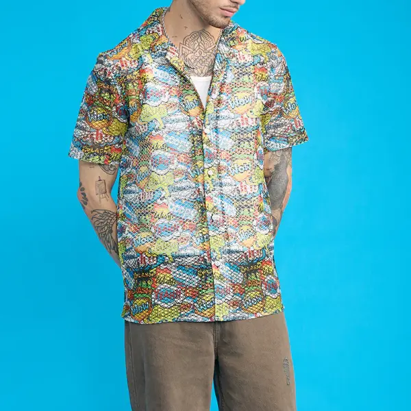 comicon men's mesh shirt
