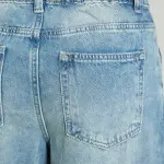 100% Cotton Denim Wide Leg Low Rise Pants