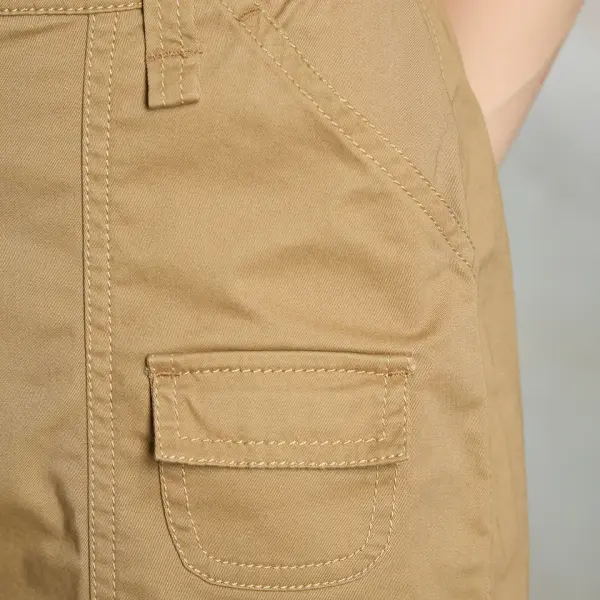 Cotton Stretch Canvas Cargo Trousers