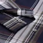Men's Checkered Casual Blue Shirt