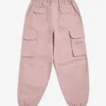 Kids Pink High-Rise Cotton-Blend Joggers