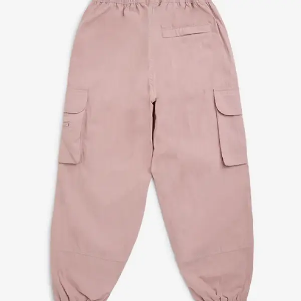 Kids Pink High-Rise Cotton-Blend Joggers