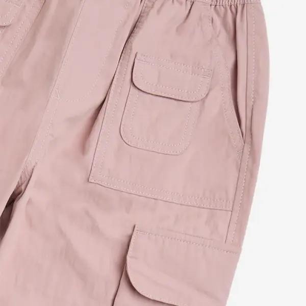 Kids Pink High-Rise Cotton-Blend Joggers