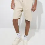 Kids Beige Mid-Rise Shorts