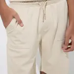 Kids Beige Mid-Rise Shorts