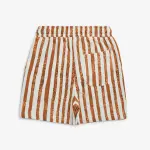 Kids Multicolour Striped Mid-Rise Cotton Shorts