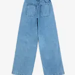 Kids Blue Wide-Leg Mid-Rise Jeans