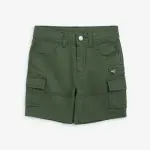 Kids Olive Mid-Rise Shorts