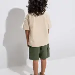 Kids Olive Mid-Rise Shorts