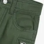 Kids Olive Mid-Rise Shorts