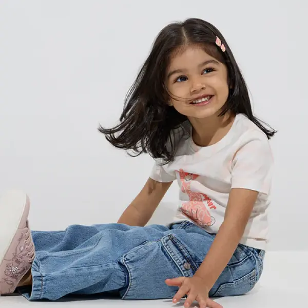 Kids Blue Cargo-Style Straight Fit Mid-Rise Jeans