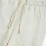 Kids Off-White Textured Mid-Rise Cotton Trousers