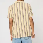 oak stripe men's short sleeve shirt