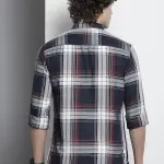 Men's Checkered Casual Blue Shirt