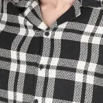 Men's Smart Slim Fit Tartan Checked Spread Collar Casual Shirt