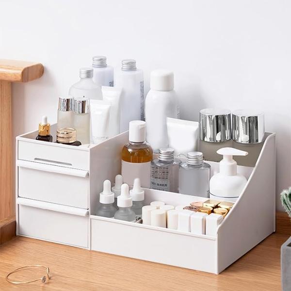 osmetic Organizer Box Drawers Storage Plastic Stationary Box