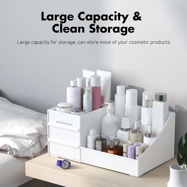 osmetic Organizer Box Drawers Storage Plastic Stationary Box