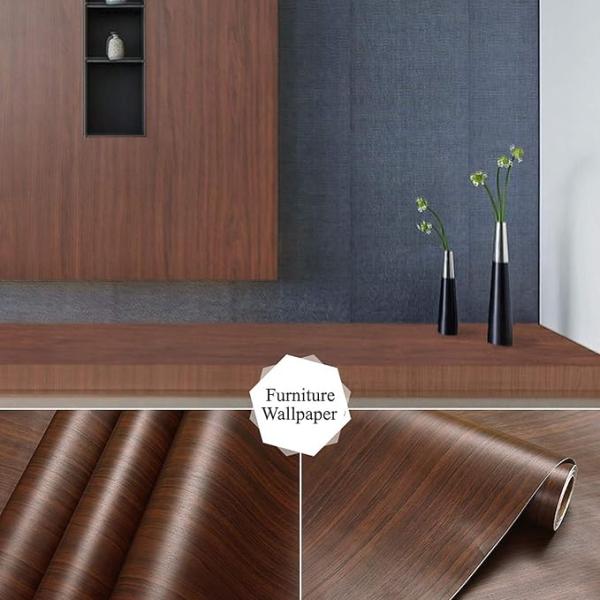 Wolpin Kitchen Wall Stickers Wood Wallpaper