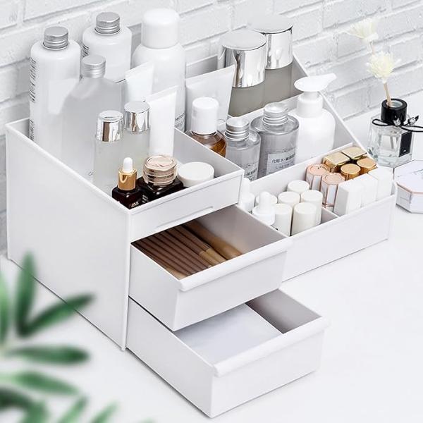 osmetic Organizer Box Drawers Storage Plastic Stationary Box