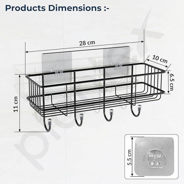 Bathroom Organiser Without Drill/GI Steel Self