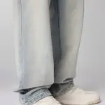 urban wash blue men's baggy straight jeans