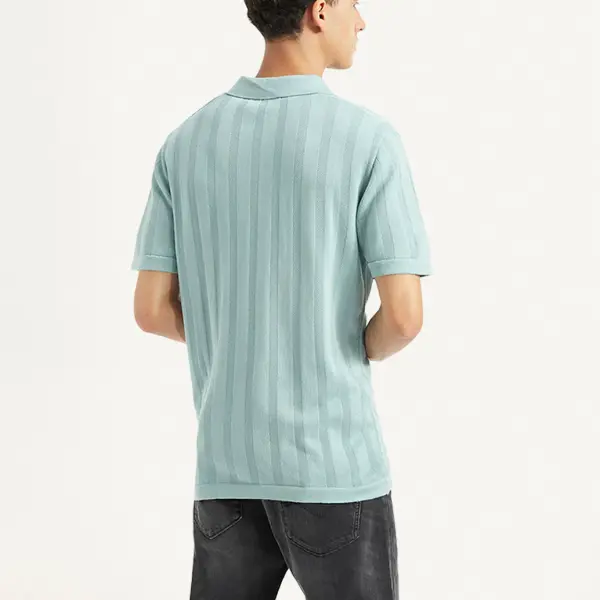 Men's Redloop Striped Slim Fit Polo T-shirt