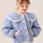 Lottie Quilted Lace Trim Collar Jacket