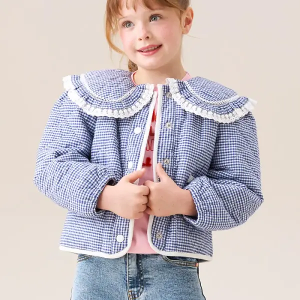 Lottie Quilted Lace Trim Collar Jacket