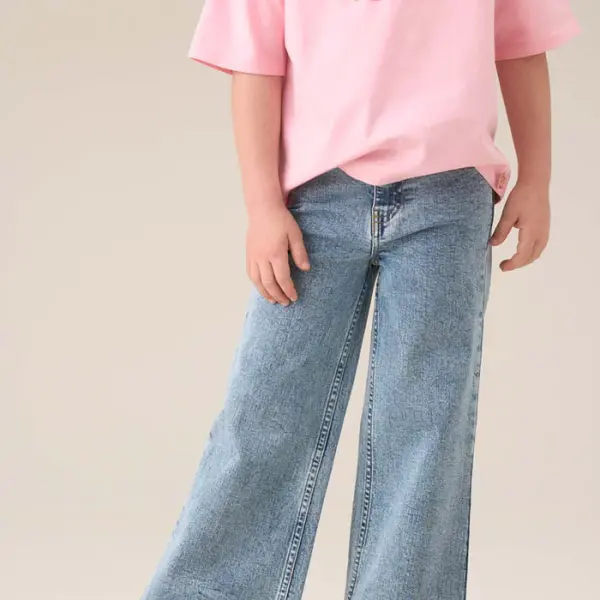 Wide Leg Heart Pocket Jean