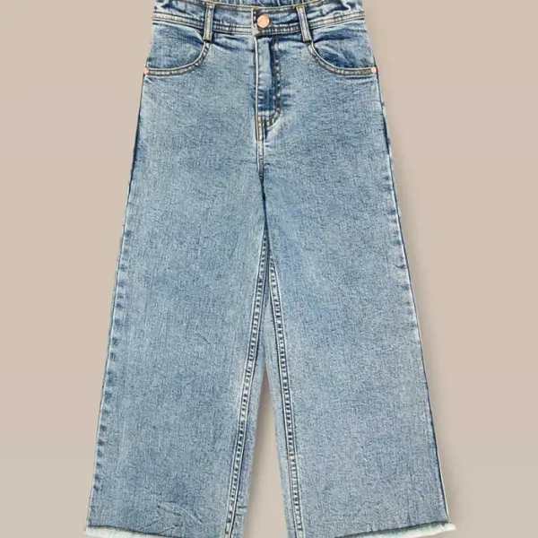 Wide Leg Heart Pocket Jean