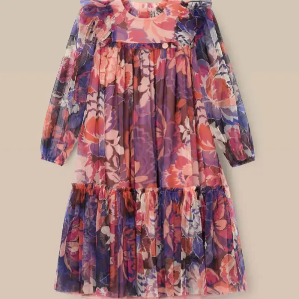 Eleanor Floral Mesh Dress