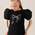 Aofie Black Bow Tee