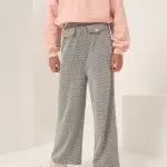 Bella Dogtooth Wide Leg Trouser