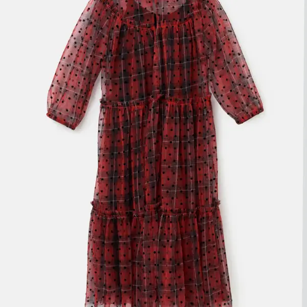 Cara Tartan Spot Dress