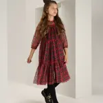 Cara Tartan Spot Dress