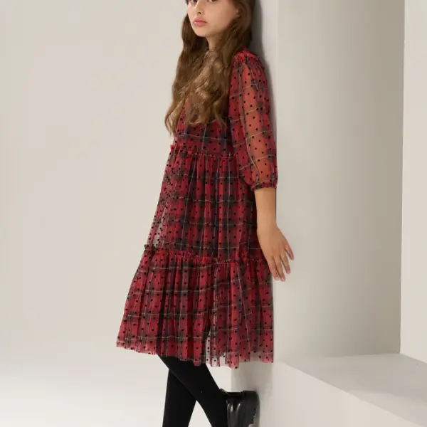 Cara Tartan Spot Dress